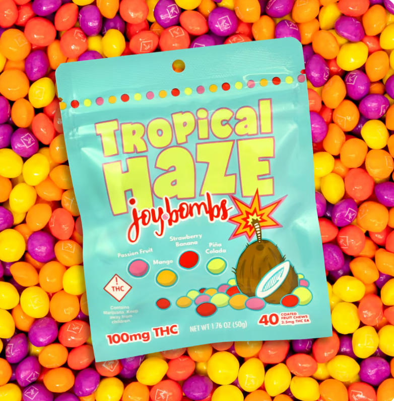 Photograph of product: Joybombs - Tropical Haze - 100mg (40 chews)