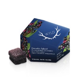 Photograph of product: 100mg 10pc 2:1 TH-oui:CBN Elderberry - Gummies - Wyld