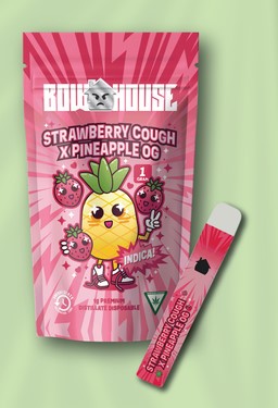 Photograph of product: Strawberry Cough x Pineapple OG Disposable Vape by Bow House