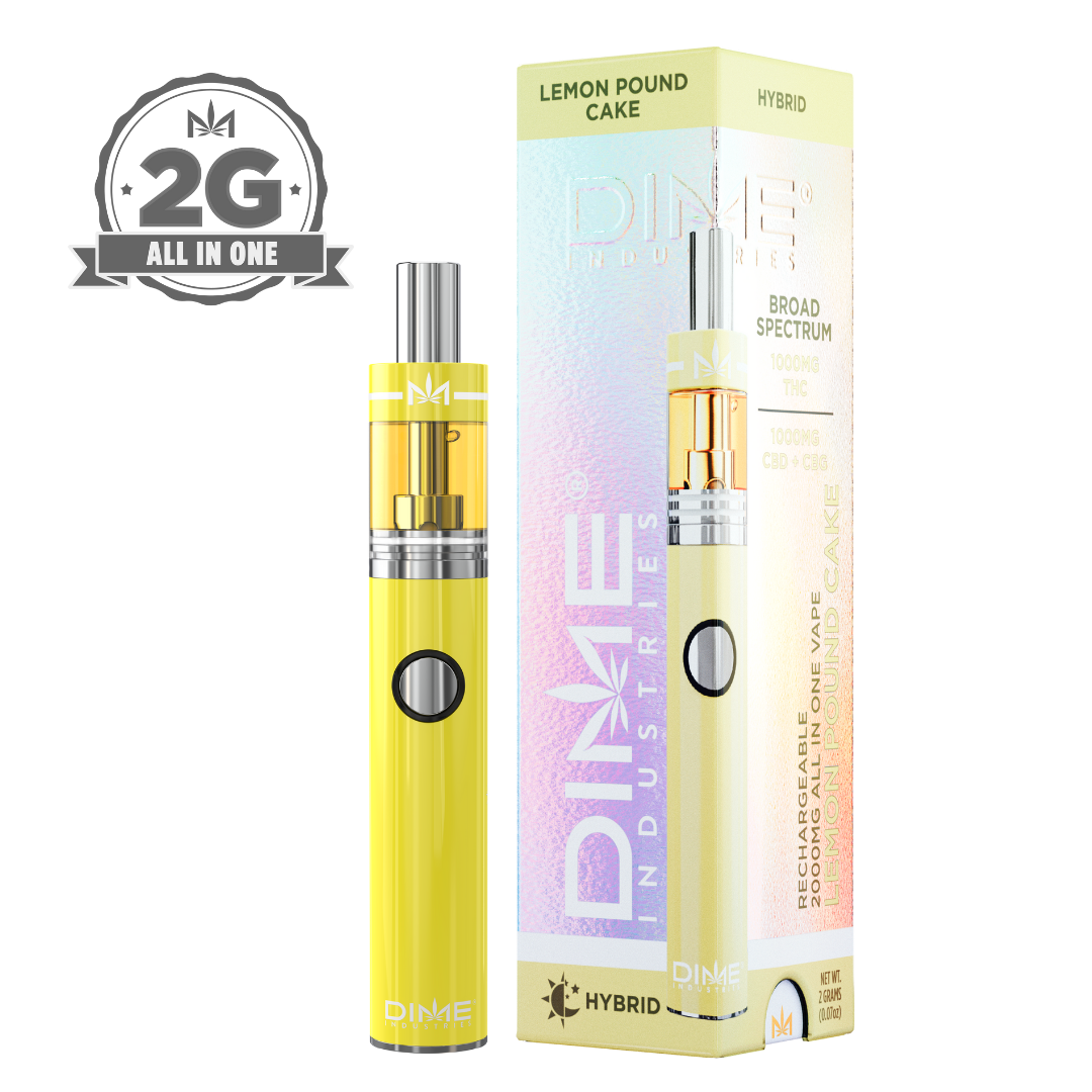 Photograph of product: Dime Lemon Pound Cake Disposable 1:1:1 2g (H)