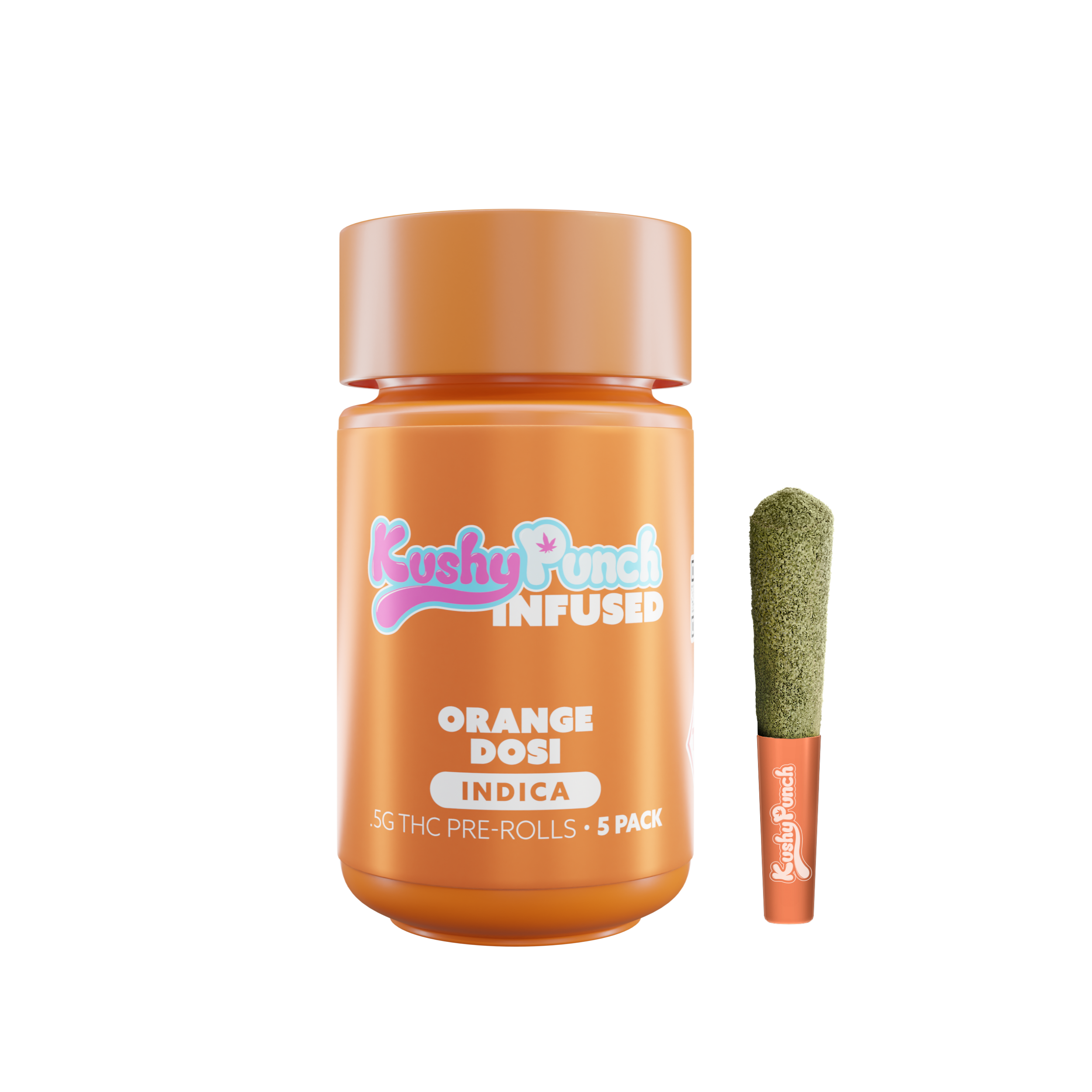 Photograph of Product: Orange Dosi | Infused Mini Pre-Roll Pack (5ct)