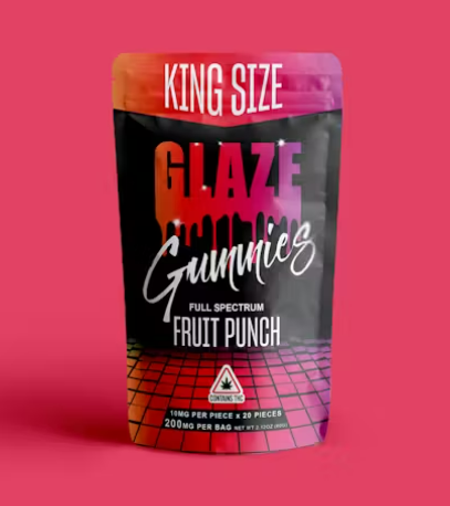 Photograph of product: Glaze - Fruit Punch Gummies | Full Spectrum | 200MG