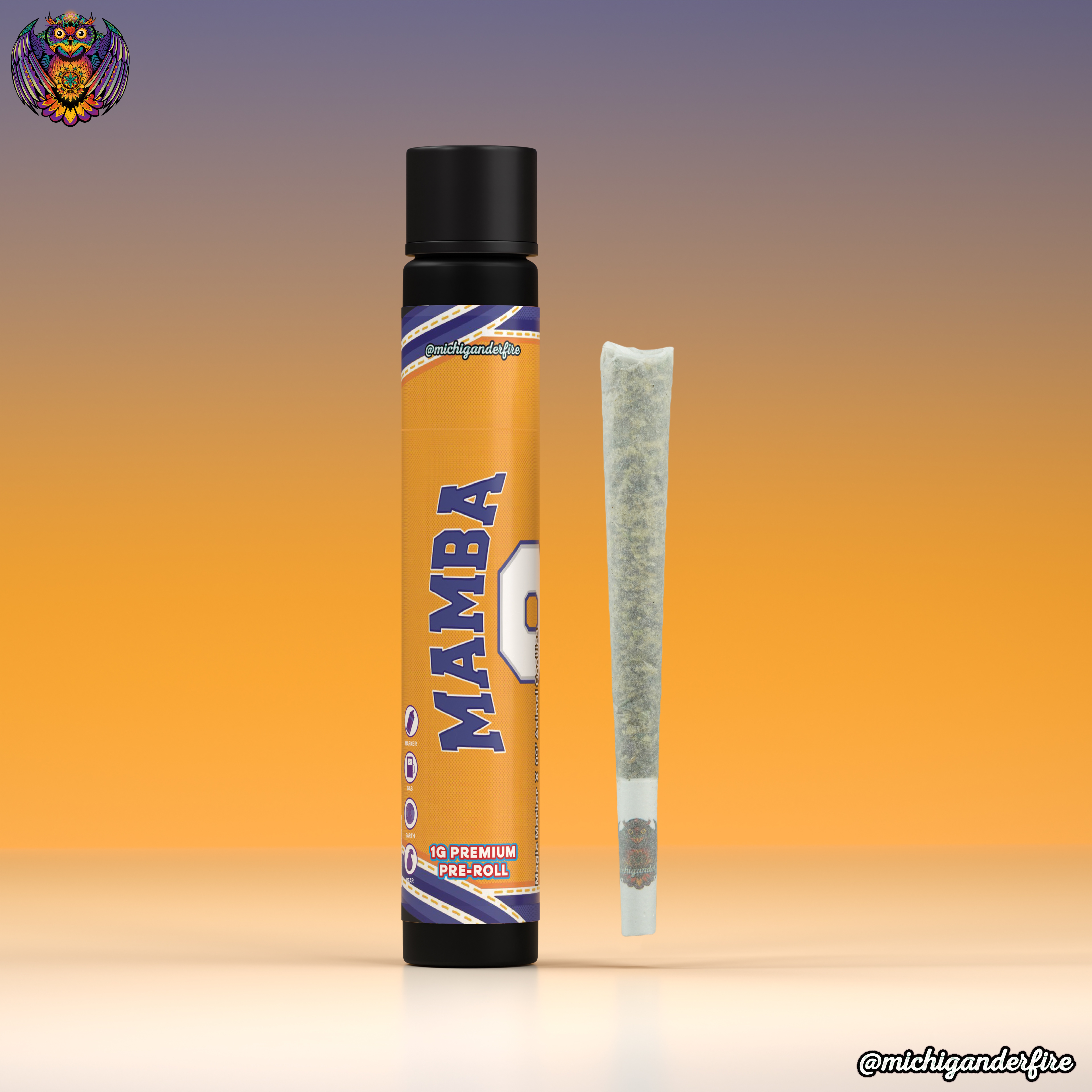 Photograph of product: Michigander Fire Pre Roll - Mamba
