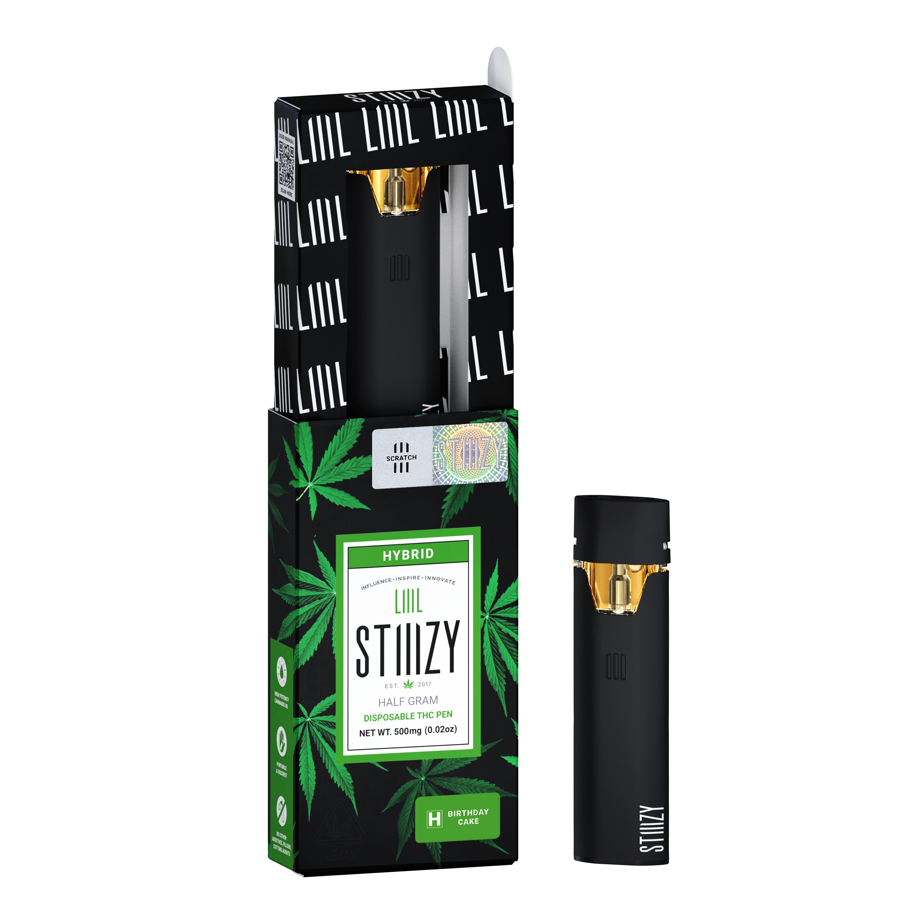 Photograph of product: LIIIL STIIIZY | Birthday Cake | AIO TH-oui PEN | 0.5g