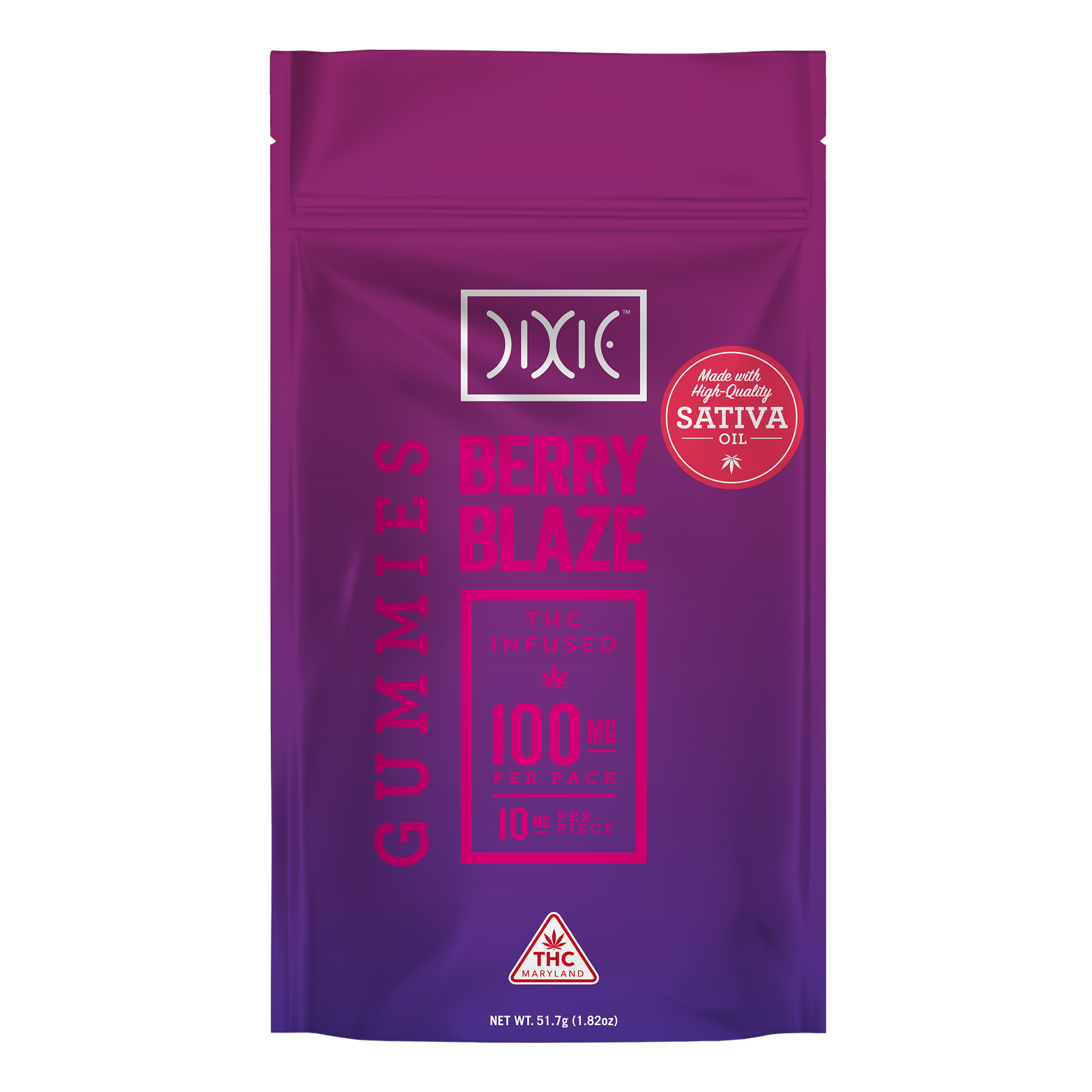 Photograph of product: Dixie Berry Blaze Oui'd 10mg Chews (10pk)