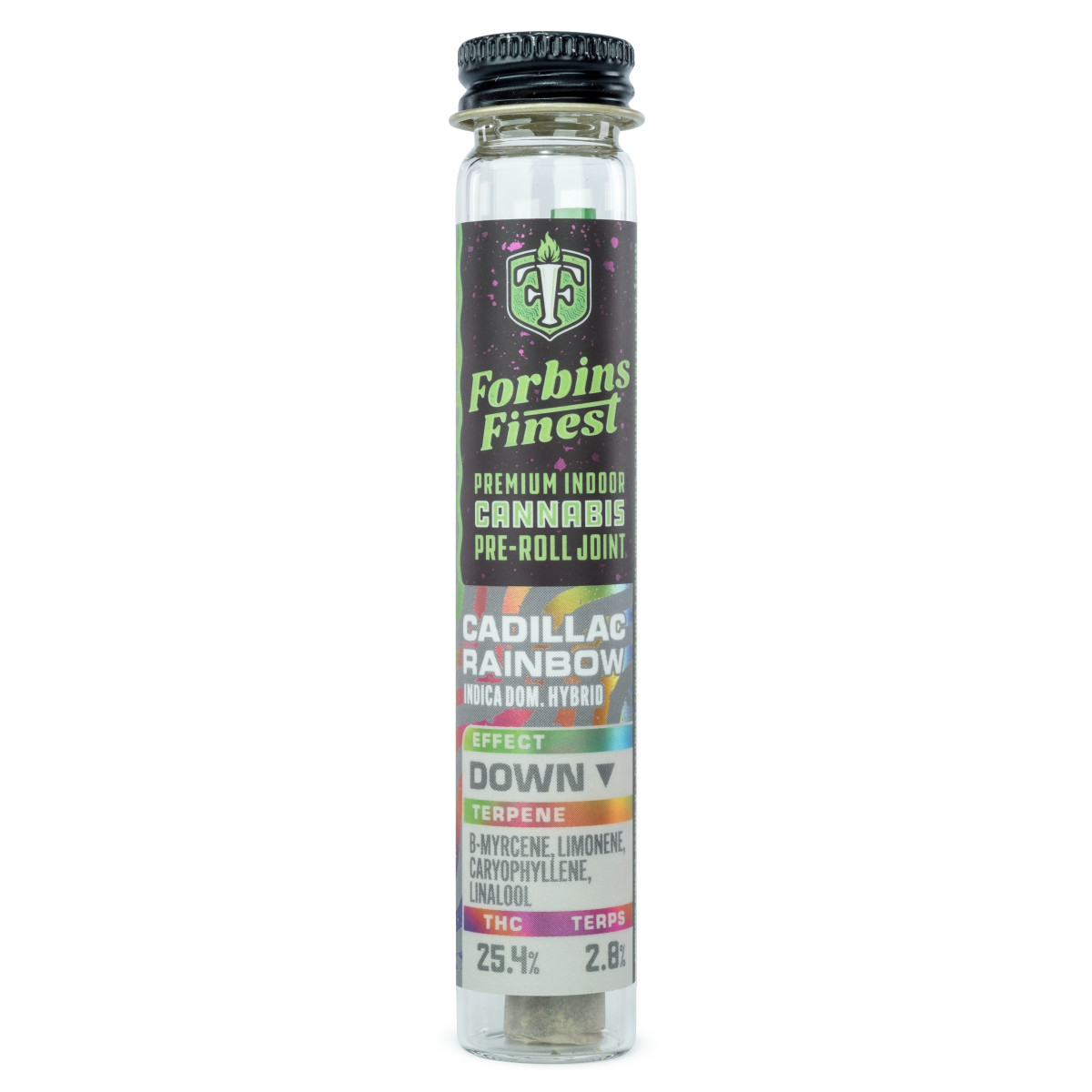 Photograph of product: Single Pre-Roll | Cadillac Rainbow