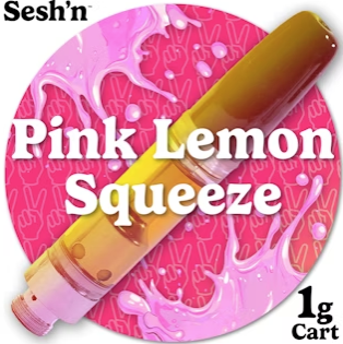 Photograph of product: Sesh'n Pink Lemon Squeeze (S) Vape Cartridge 1g