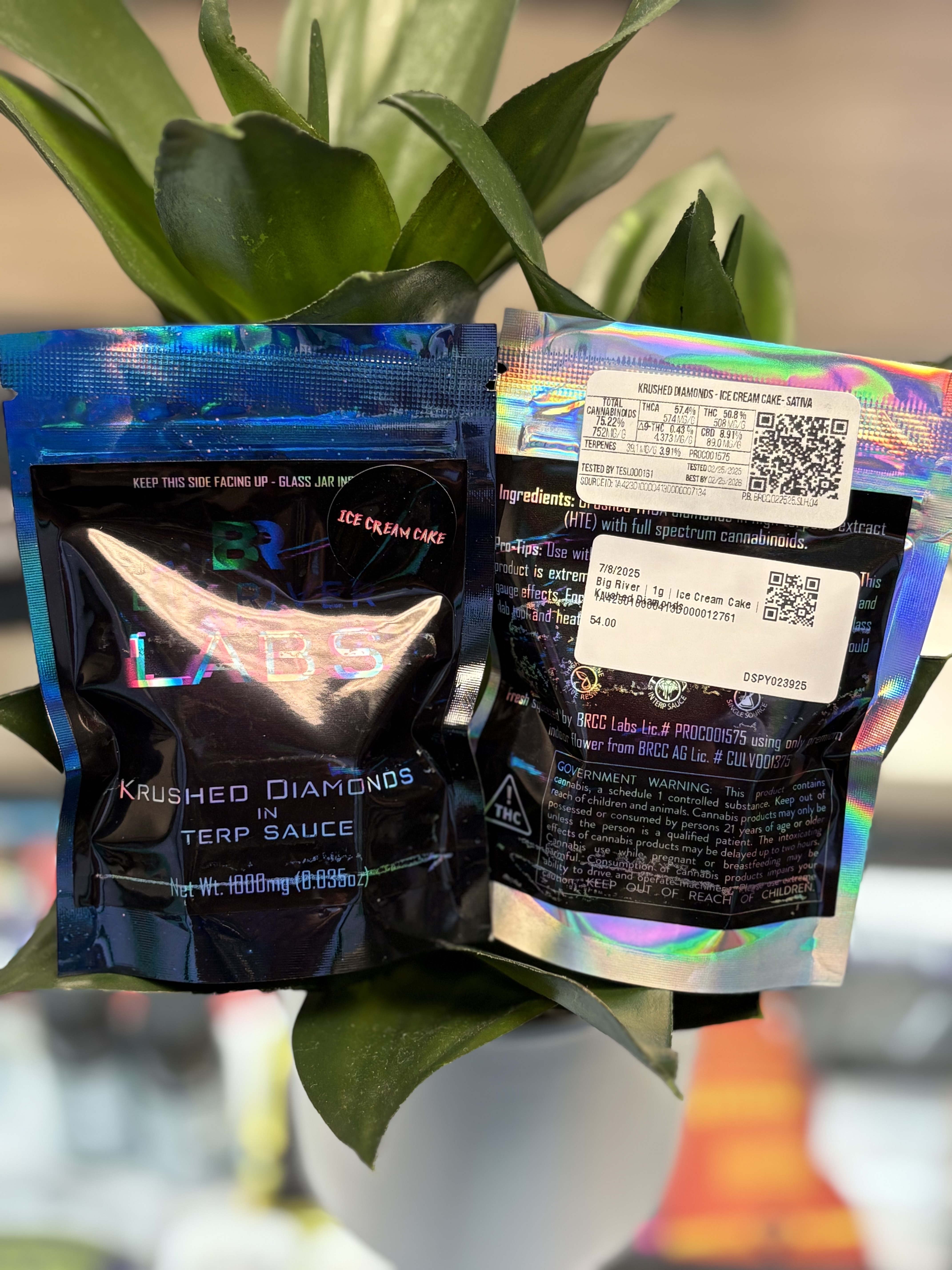 Photograph of product: Big River | 1g | Ice Cream Cake | Krushed Diamonds