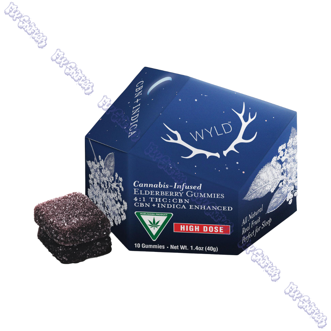 Photograph of product: WYLD Elderberry Gummies CBN/TH-oui 50mg/200mg