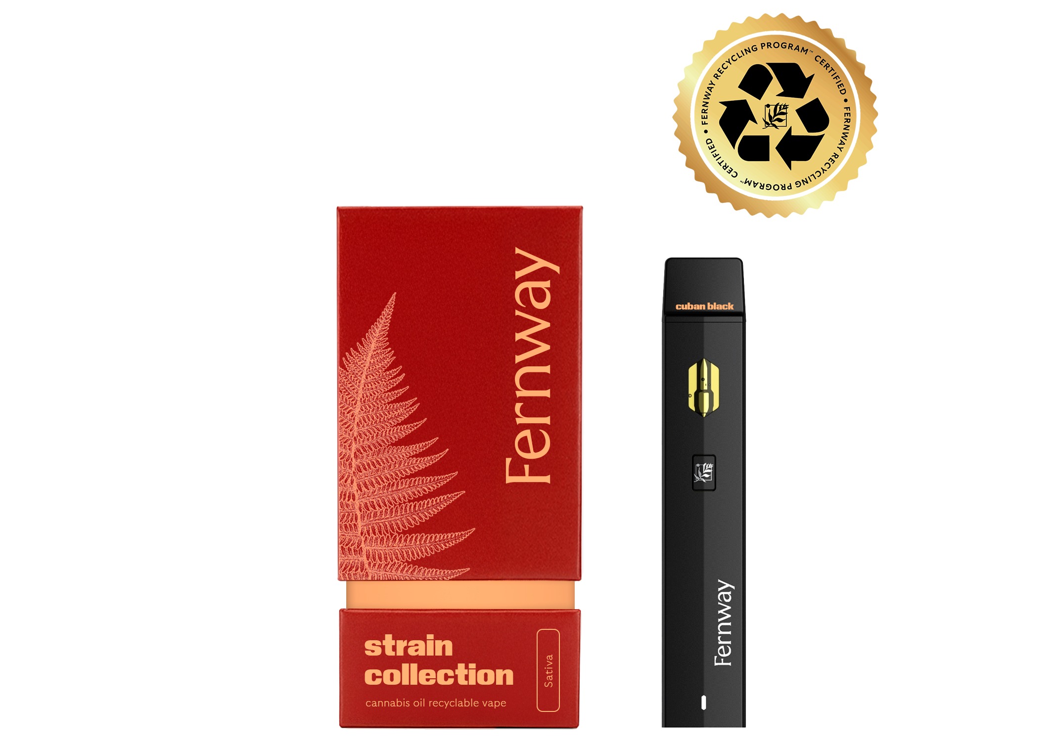 Photograph of product: Fernway | Cuban Black Haze | Traveler All-In-One Disposable | 1g