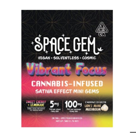 Photograph of product: Sweet Cherry + Lemonade Vibrant Focus Gummies w/Lion's Mane - 