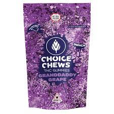 Photograph of product: Choice - Gummies - Granddaddy Grape - Oui'd - 200mg