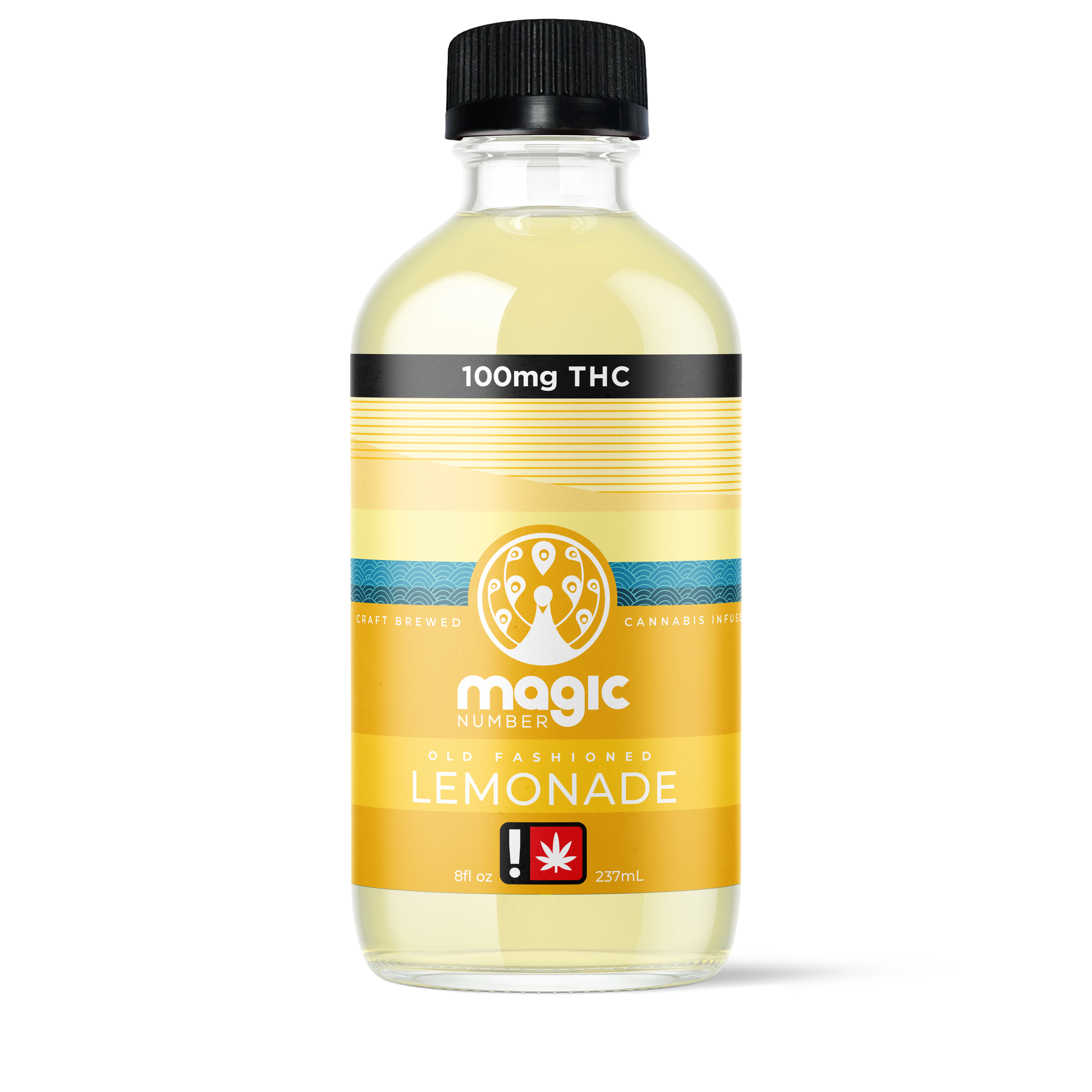 Photograph of product: Magic Number | Still | 8oz Bottle | 100mg | Lemonade