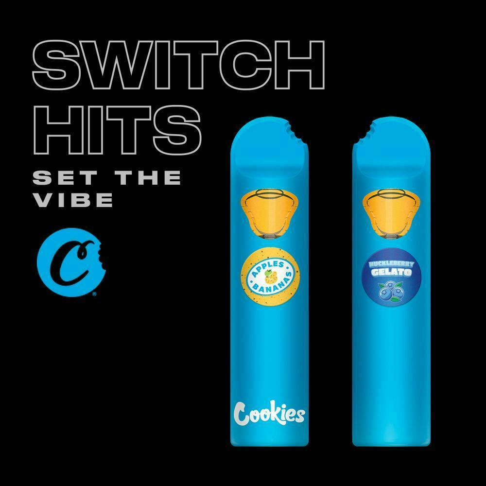 Photograph of product: Cookies | CDT 3-in-1 Disposable | Apples & Bananas + Huckleberry Gelato | 2g