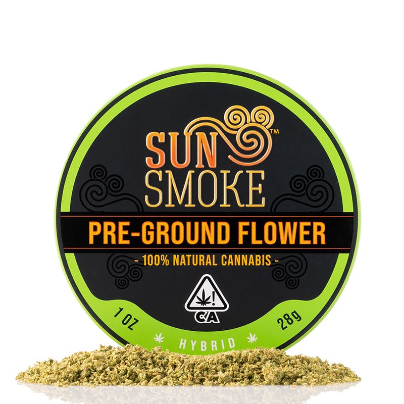 Photograph of product: SunSmoke Sungrown Pre-Ground Flower 28g Ounce - Hybrid Blend