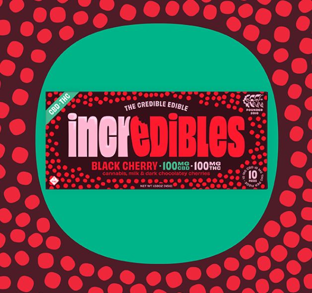 Photograph of product: Black Cherry Dark Chocolate Bar 1:1 TH-oui:CBD | 100mg/20pc