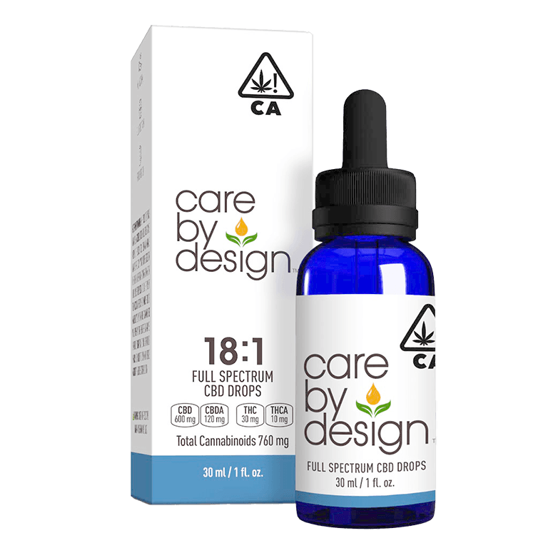 Photograph of product: Care By Design | 18:1 CBD Drops | 15ml