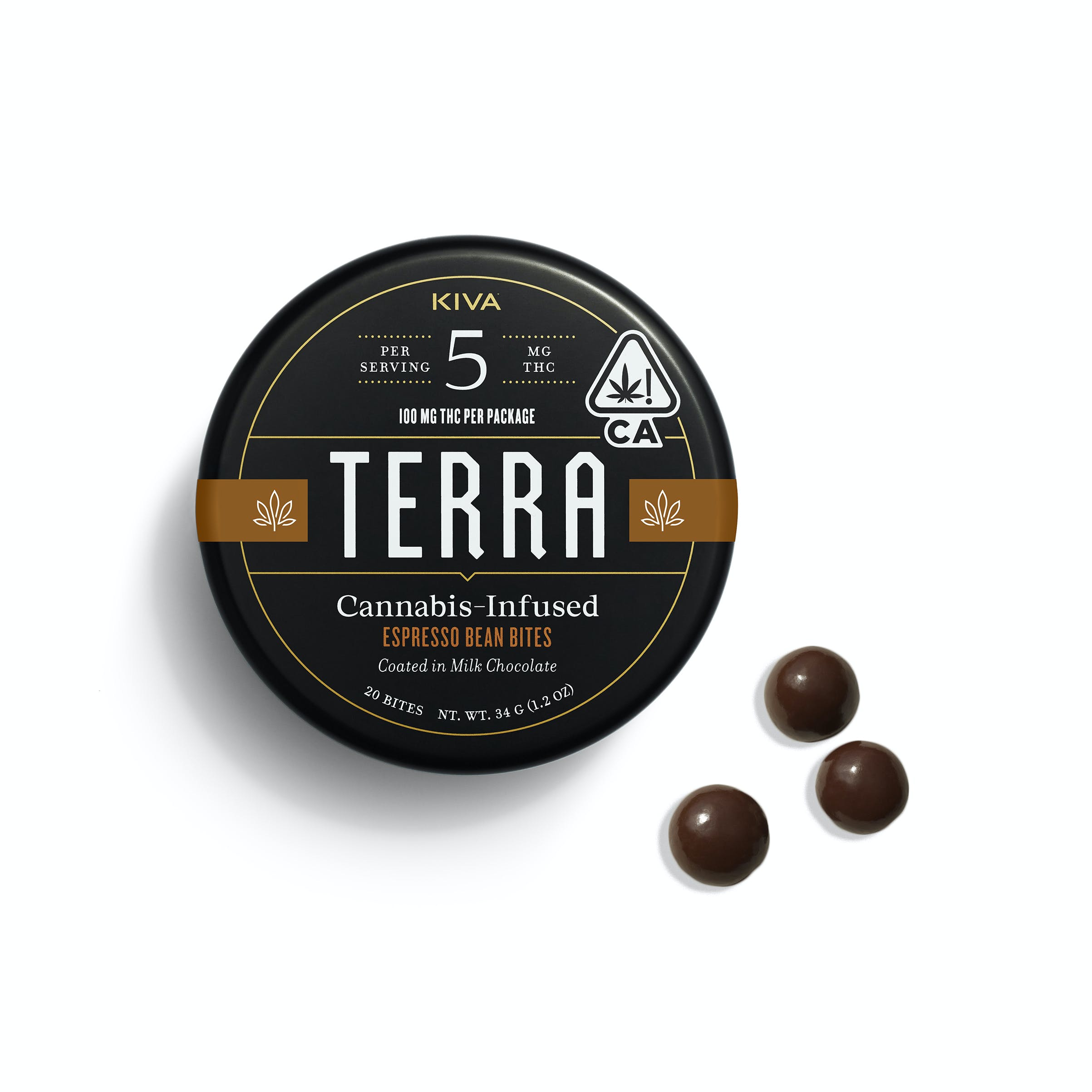 Photograph of product: TERRA BITES | ESPRESSO | 100MG