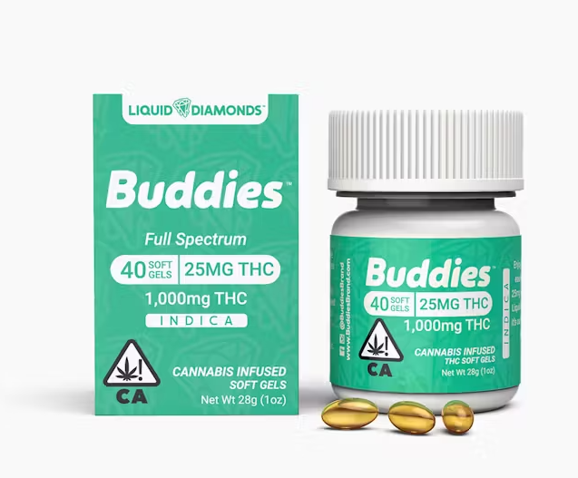 Photograph of product: 25MG Oui'd LIQUID DIAMOND CAPS (40 PACK) MOWIE WOWIE