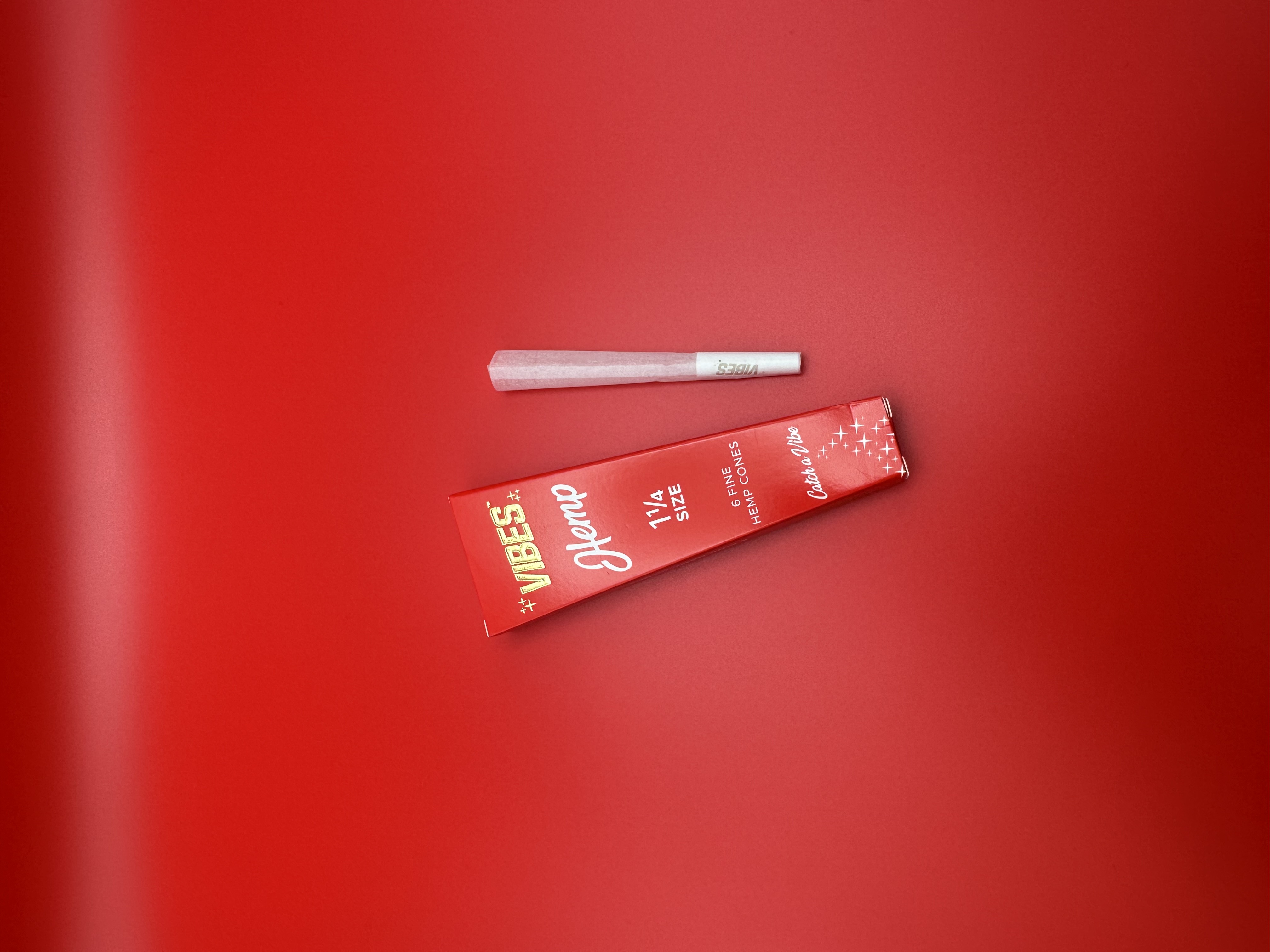 Photograph of product: Vibes - 1.25 Cones 6 pk - Hemp (Red)