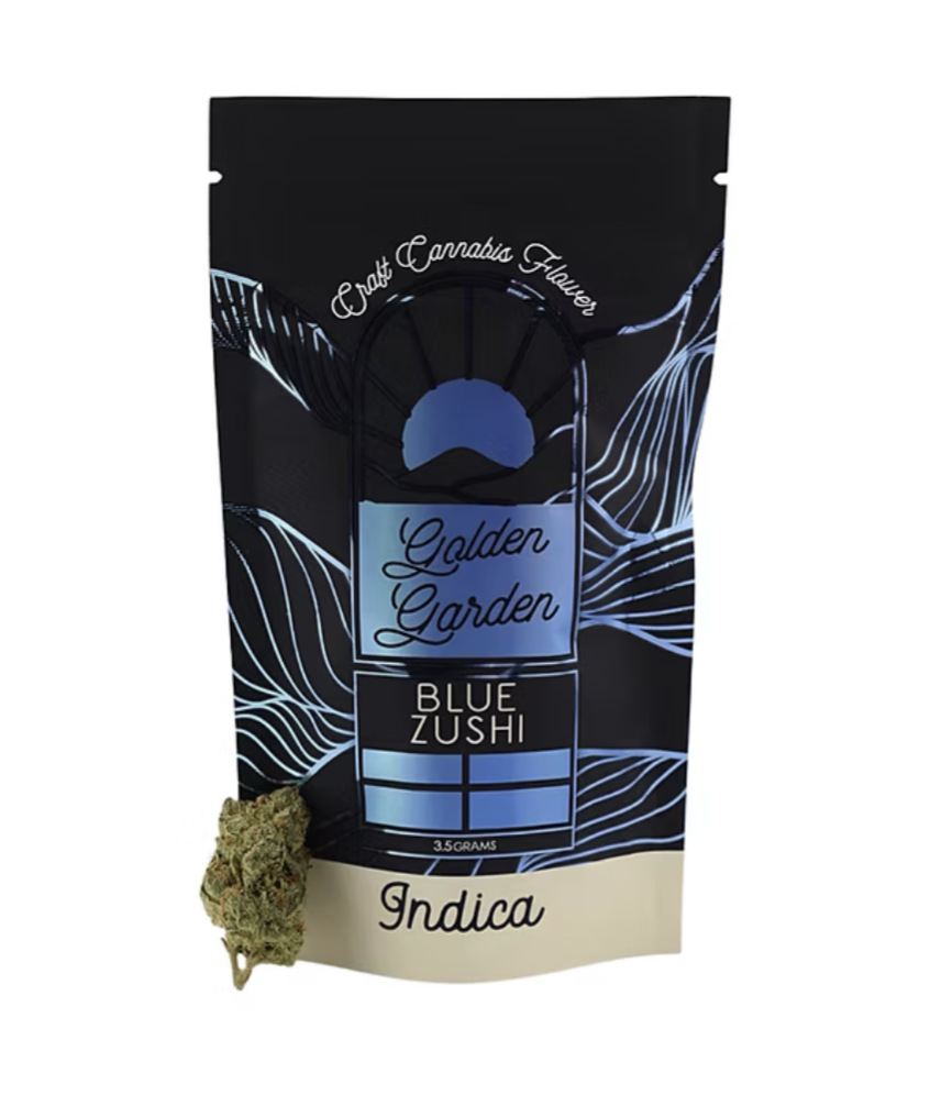 Photograph of product: Golden Garden | Blue Zushi Flower - 3.5g