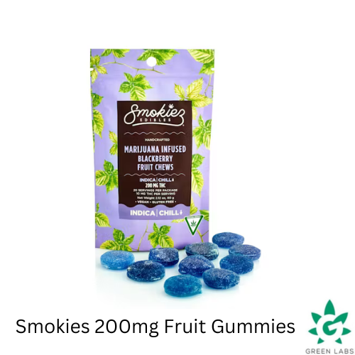Photograph of product: (REC) Smokies 200mg Gummies - Sweet Blackberry - Oui'd