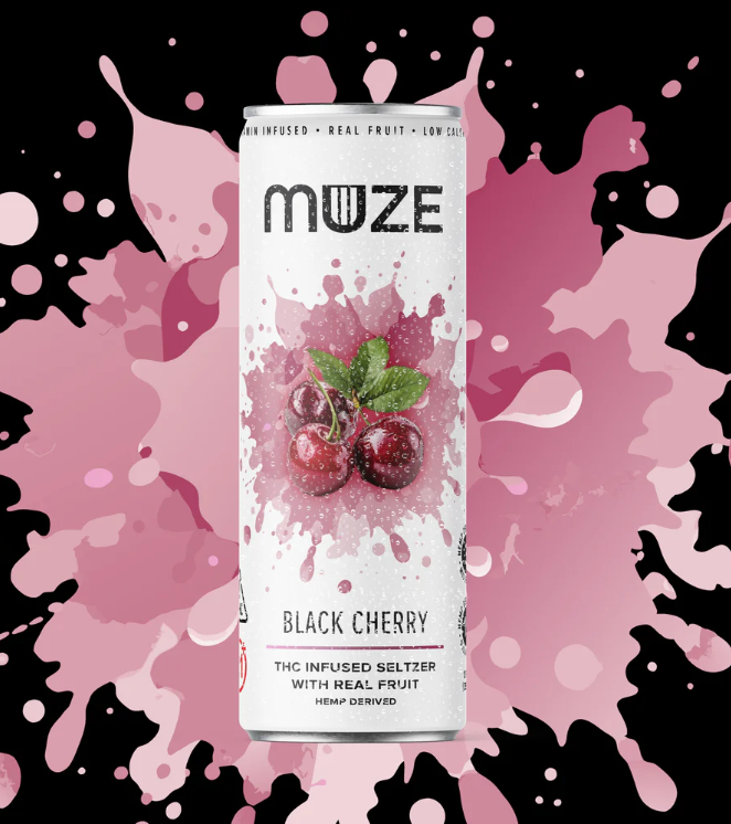 Photograph of product: Muze Hemp-Derived Beverage | Black Cherry | 3mg
