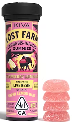 Photograph of product: Strawberry Lemonade x Super Lemon Haze [S] - 100MG Live Resin Gummies 10PK
