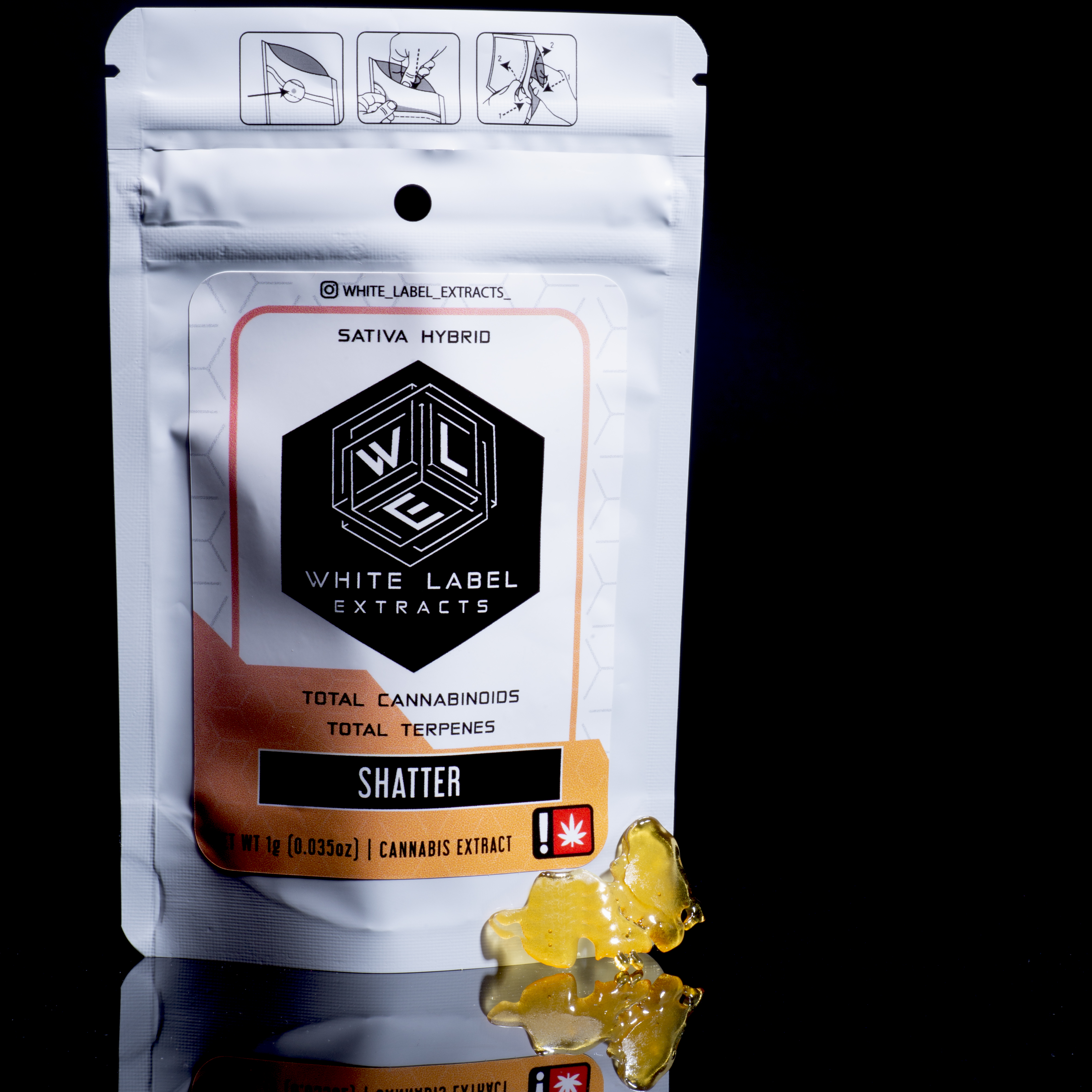 Photograph of product: White Label Extracts - Pineapple Ringer - Dabs Shatter