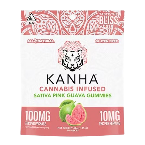 Photograph of product: PINK GUAVA GUMMIES 10 PACK 100MG