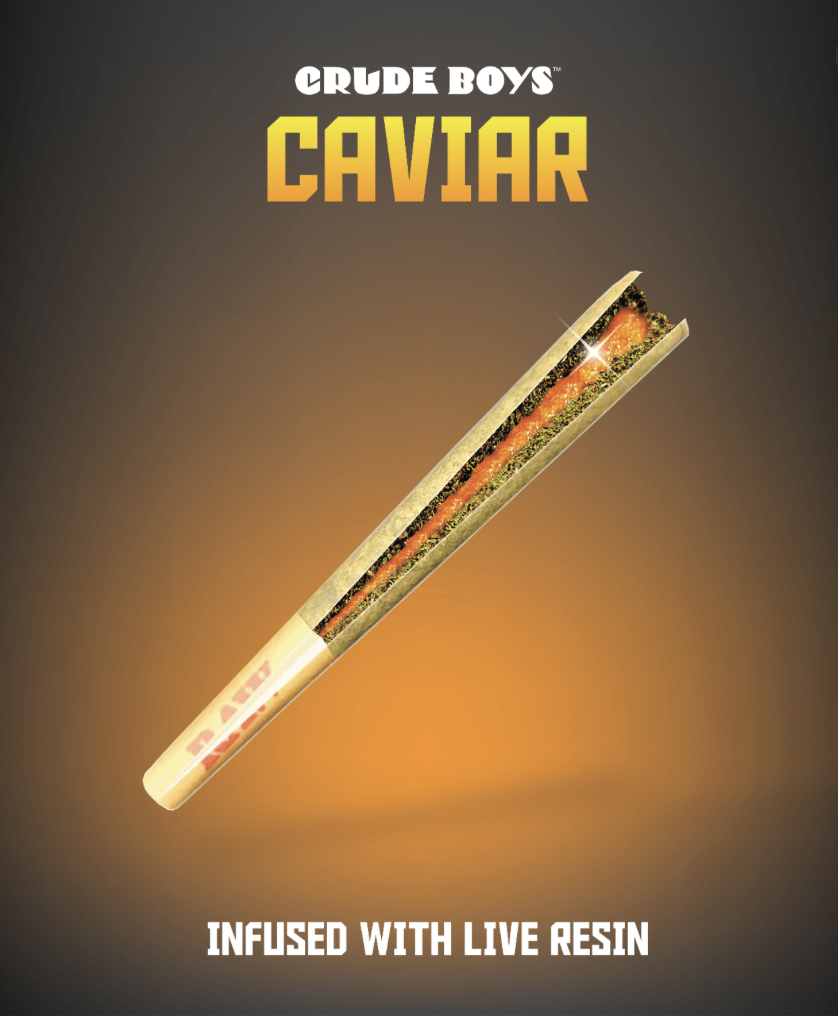 Photograph of product: Crude Boys | Caviar Infused Pre-Roll - 1g - Perfect Beat
