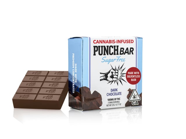 Photograph of product: Dark Chocolate - 100mg Sugar Free PunchBar