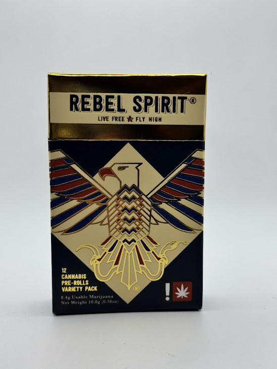 Photograph of product: Rebel Spirit PreRoll 12pk | Oui'd - Hybrid | Cheetah Piss x Kiki Jiji