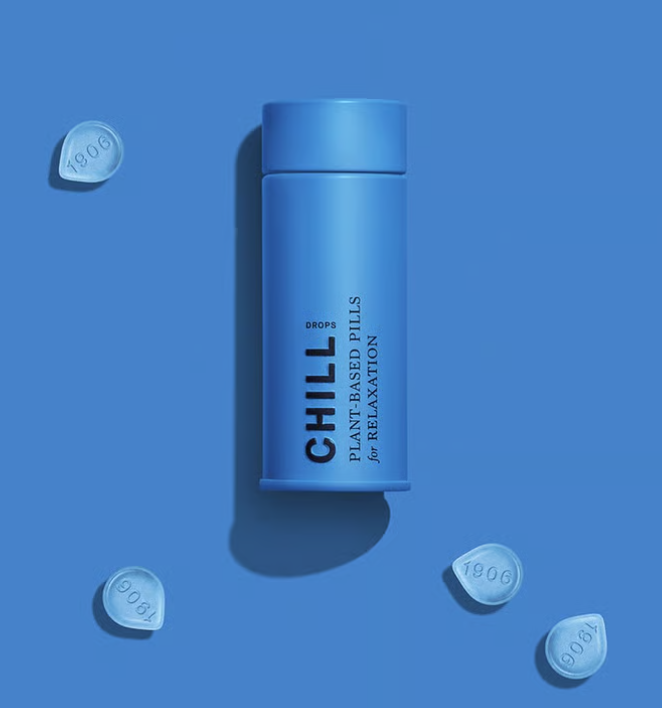 Photograph of product: Chill Drops | Plant Based Pills | 20pk 100mg