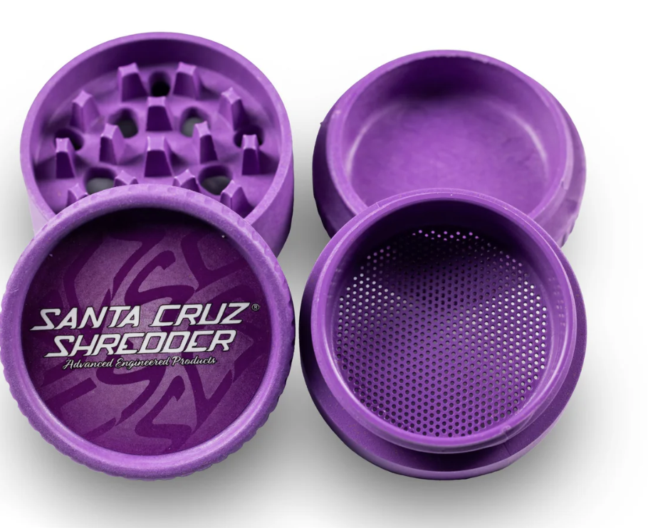 Photograph of product: Hemp Grinder [Purple] 4pc. ll Santa Cruz Shredder