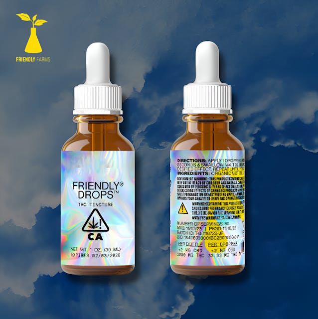 Photograph of product: Friendly - Super Lemon Haze - Full Spectrum Tincture - 1000mg - 
