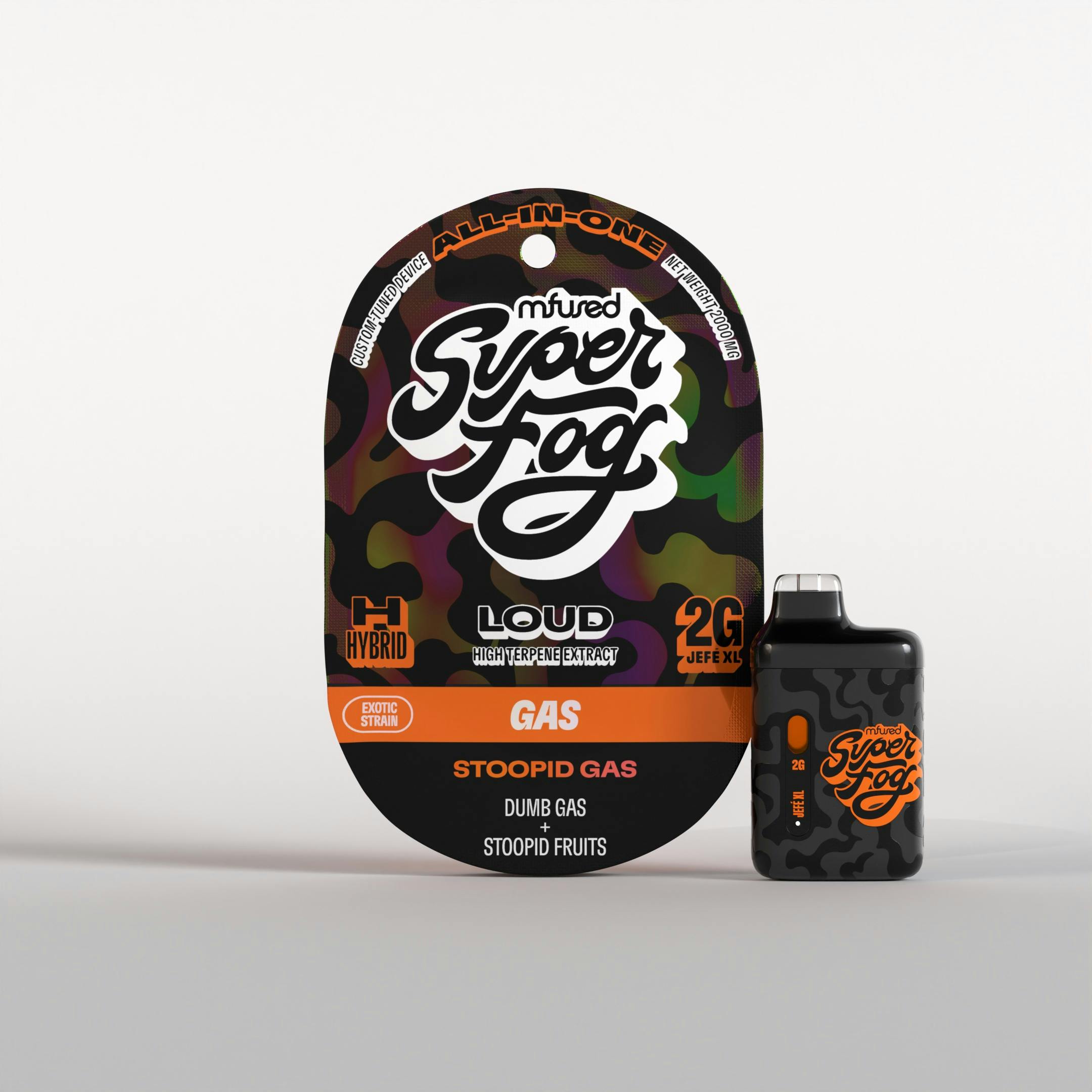 Photograph of product: 2000mg Stoopid Gas Live Resin Loud AIO
