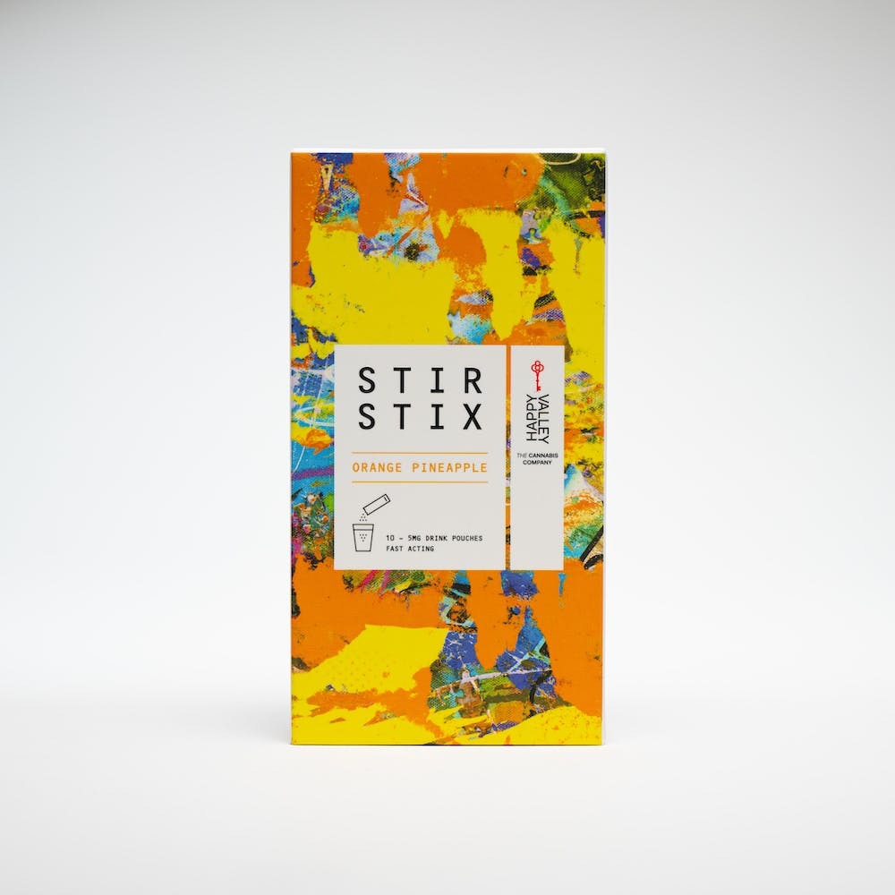 Photograph of product: Orange Pineapple - Stir Stix (50mg) - Happy Valley