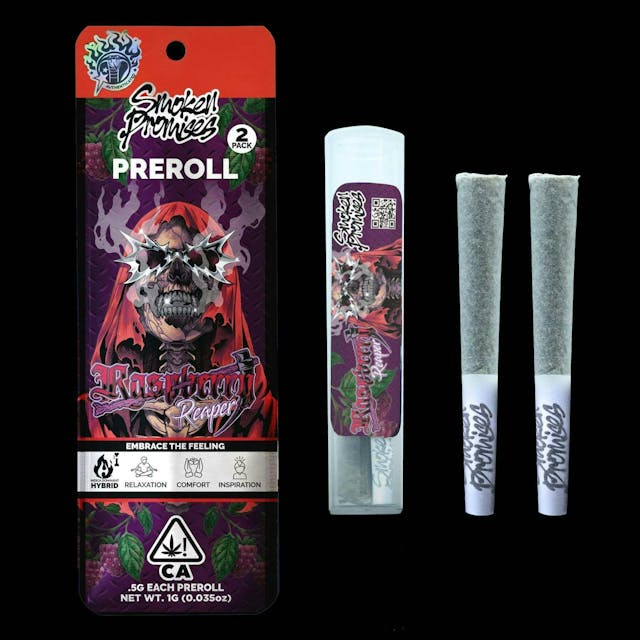 Photograph of product: Raspberry Reaper | 2x0.5g Pre-Roll - 