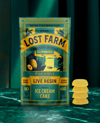 Photograph of product: Edible* - Lost Farms - Pineapple Live Resin gummies (I) - 100mg (10pk)