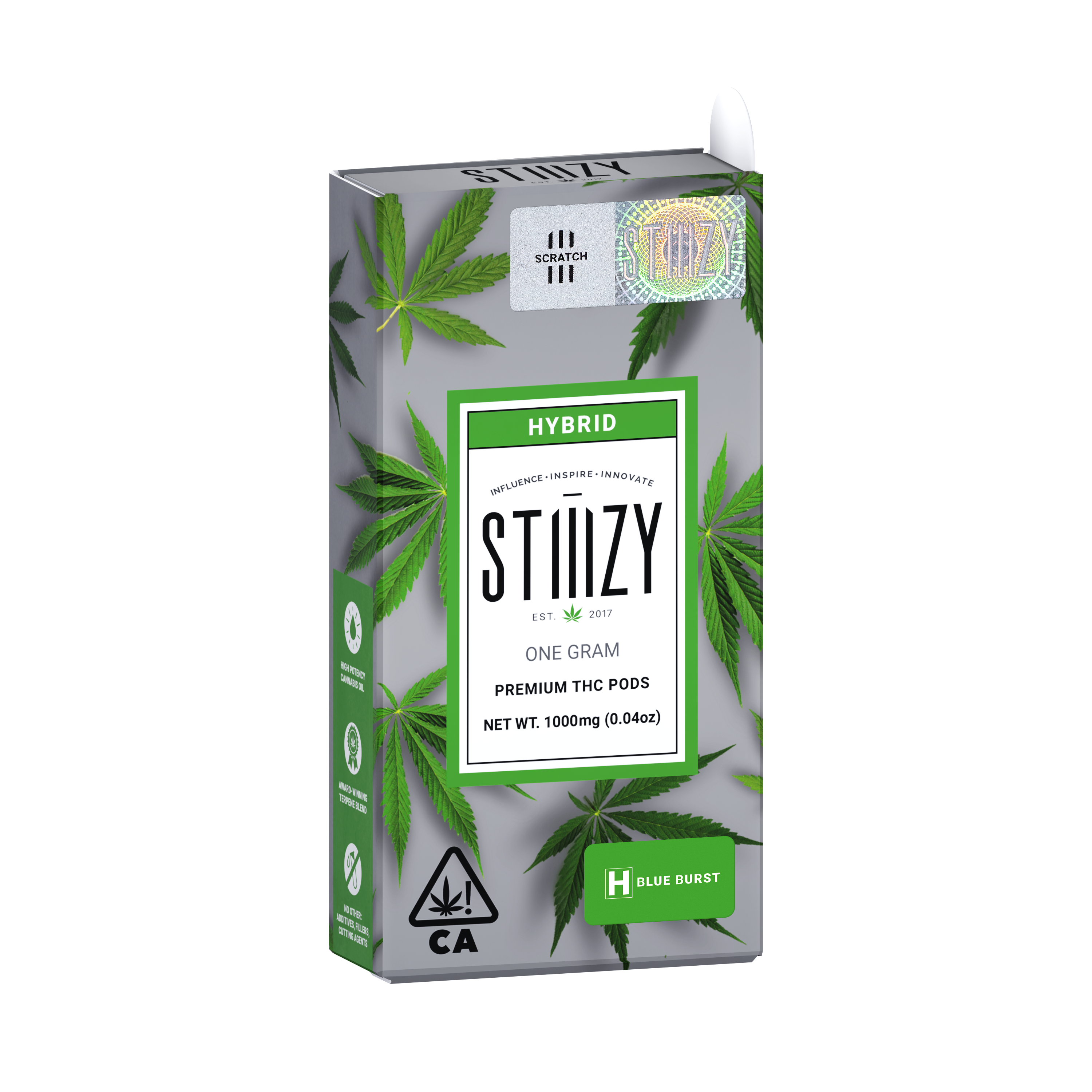 Photograph of product: Stiiizy: Blue Burst- Hybrid TH-oui Pod (1g)