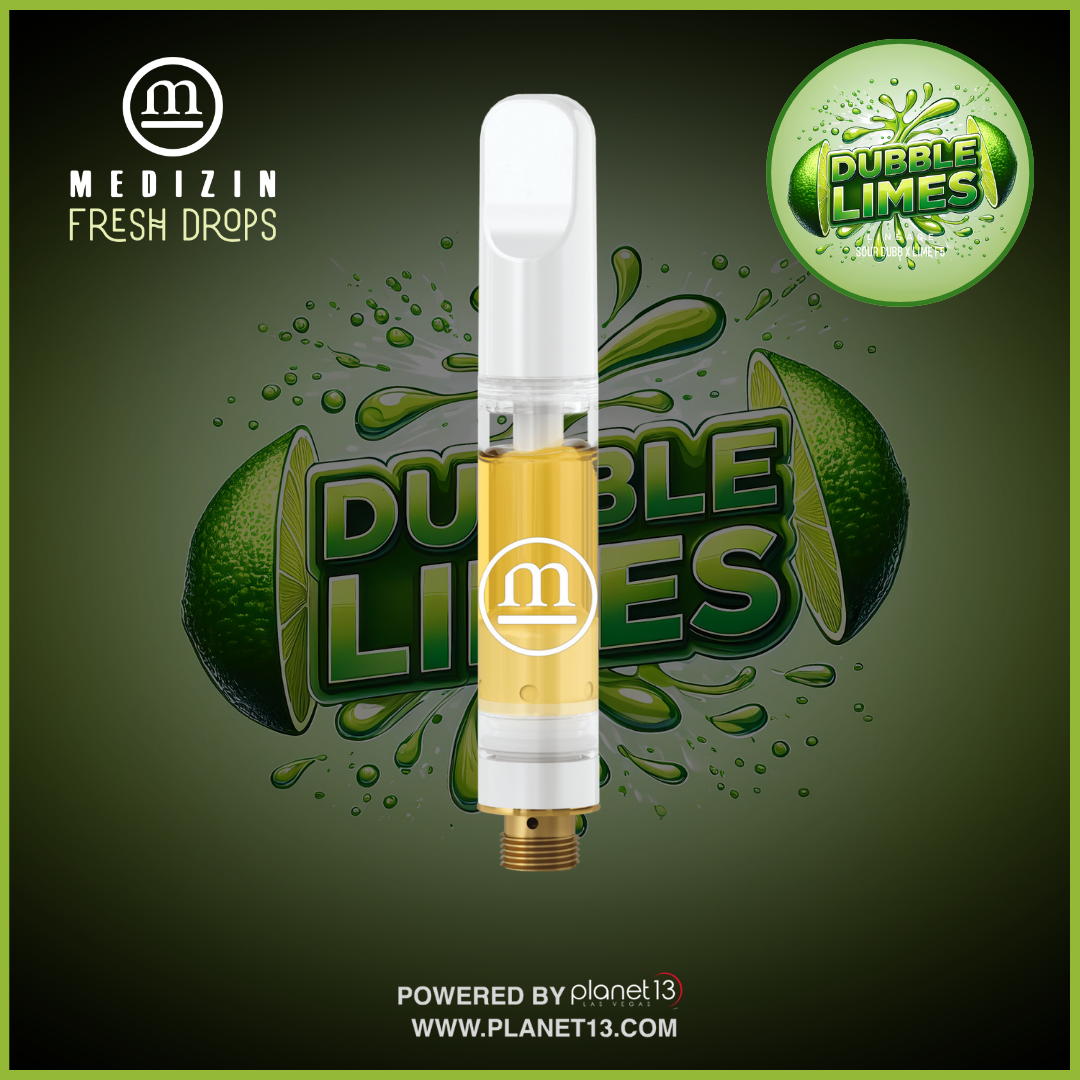 Photograph of product: Dubble Limes .5g Live Resin Vape Cartridge