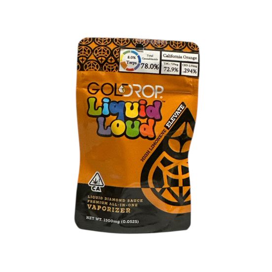 Photograph of product: Gold Drop - California Orange 1.5g Liquid Diamonds AIO - 