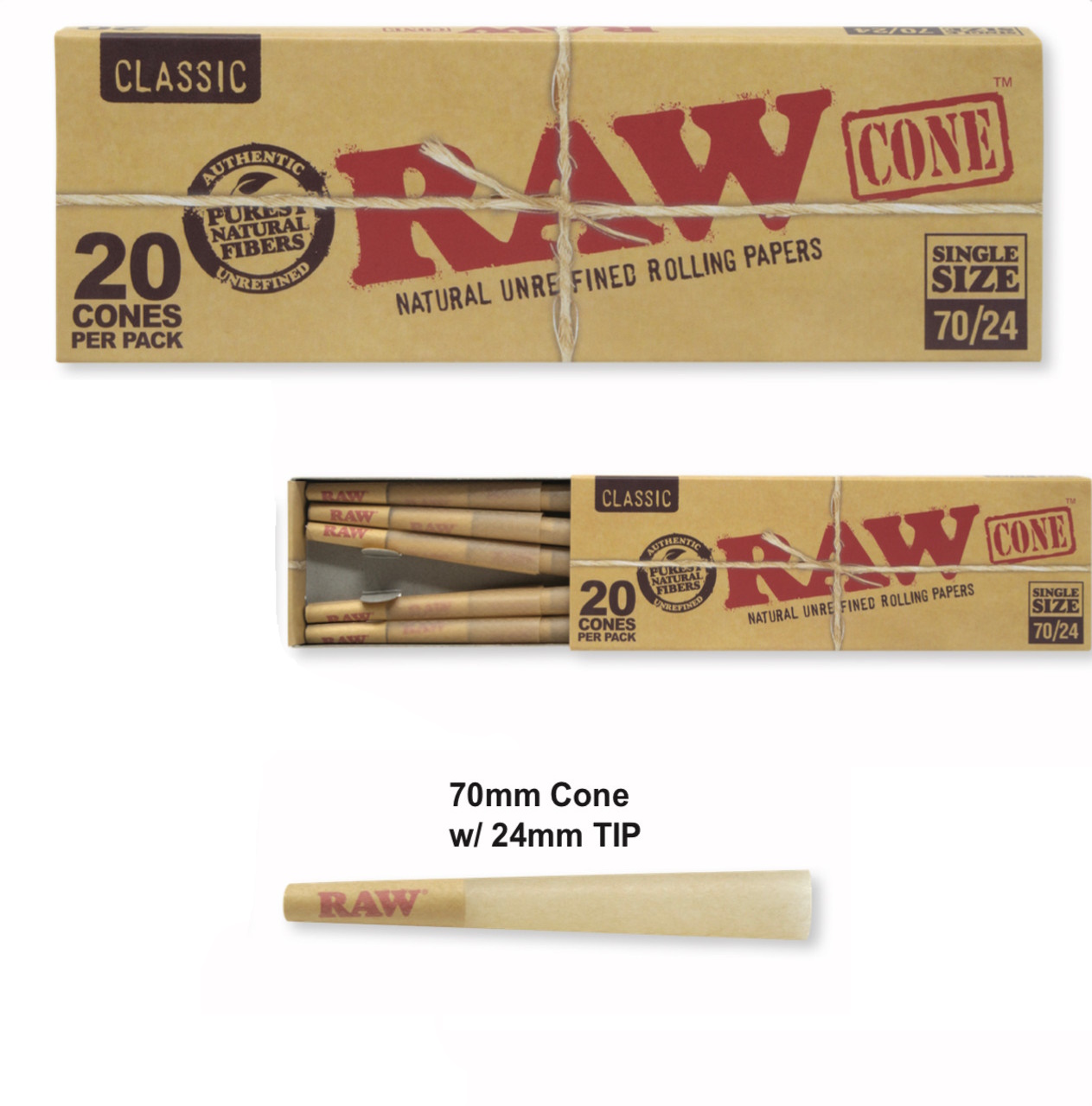 Photograph of product: RAW Classic Pre-Roll Cone | 70mm/24mm