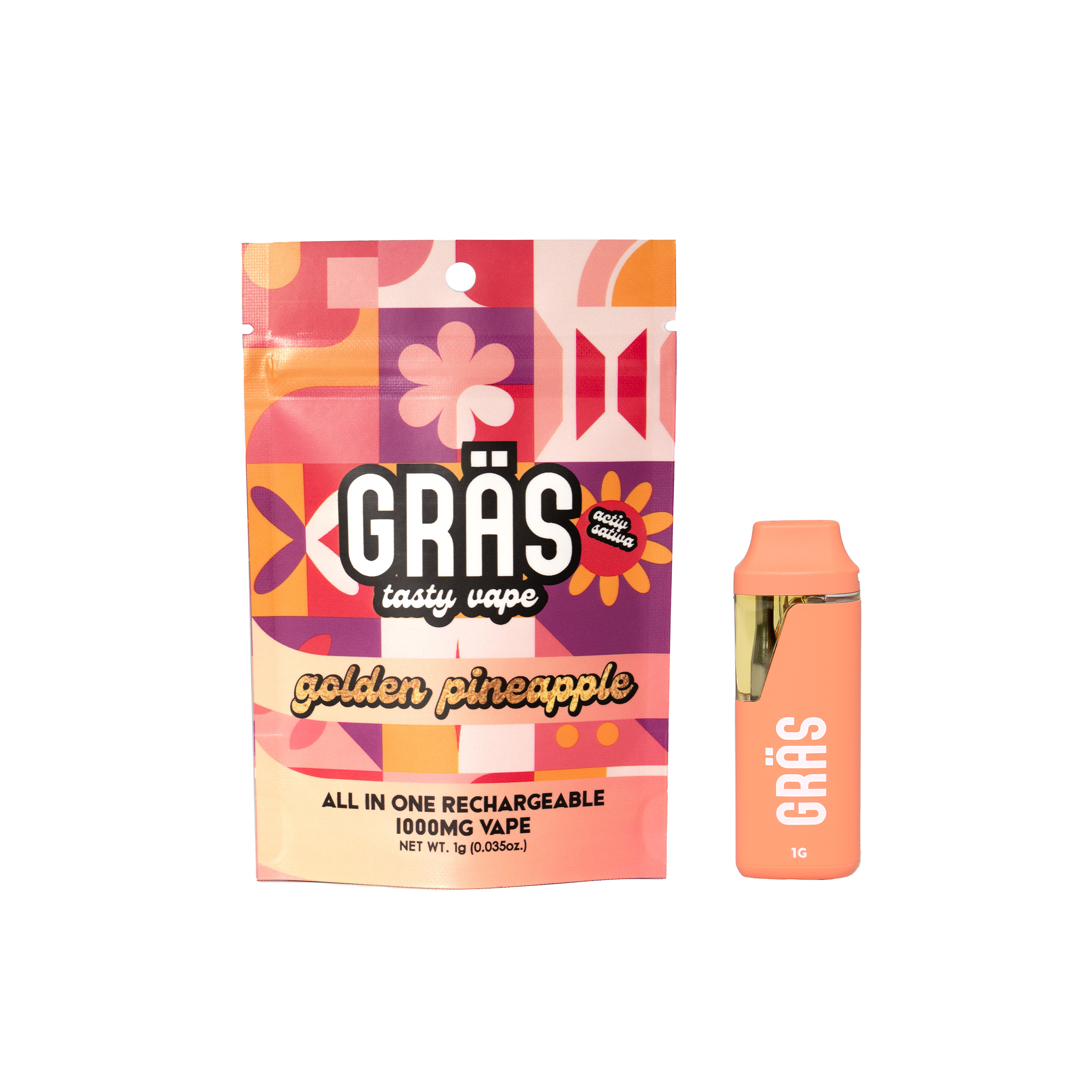 Photograph of product: GRAS Tasty Vape 1000mg - Golden Pineapple