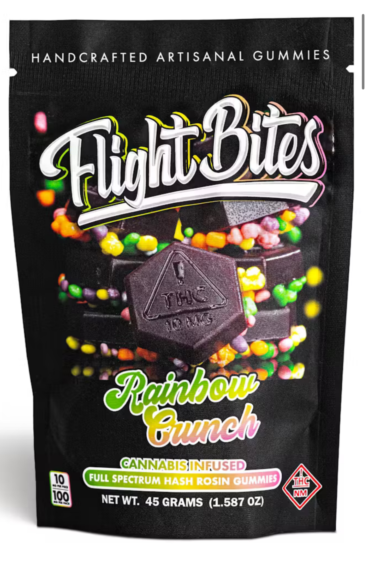 Photograph of product: RAINBOW CRUNCH LIVE ROSIN GUMMIES | 100MG