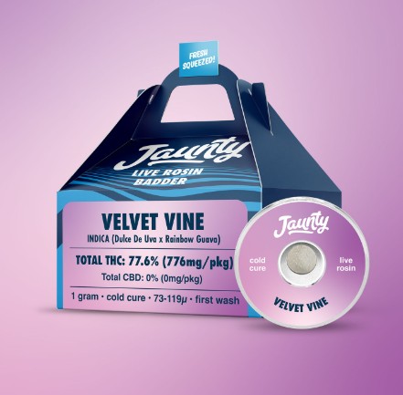 Photograph of product: Jaunty | Velvet Vine Badder | Cold Cure Rosin