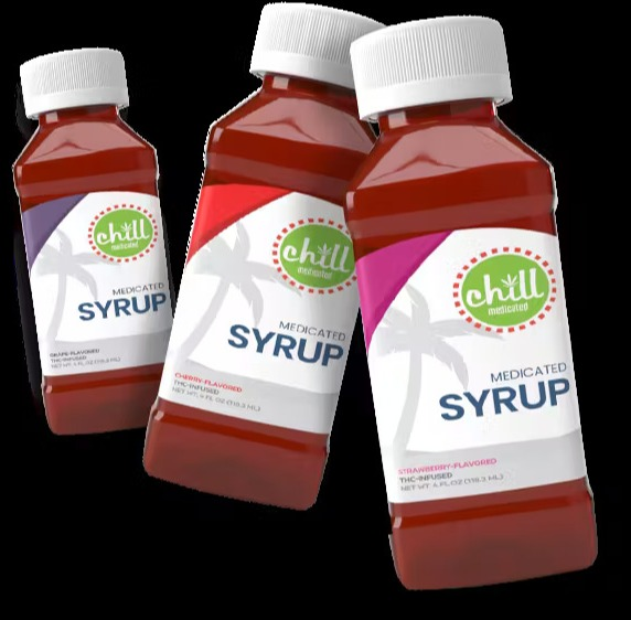 Photograph of product: Chill Medicated 200mg Syrup - Strawberry