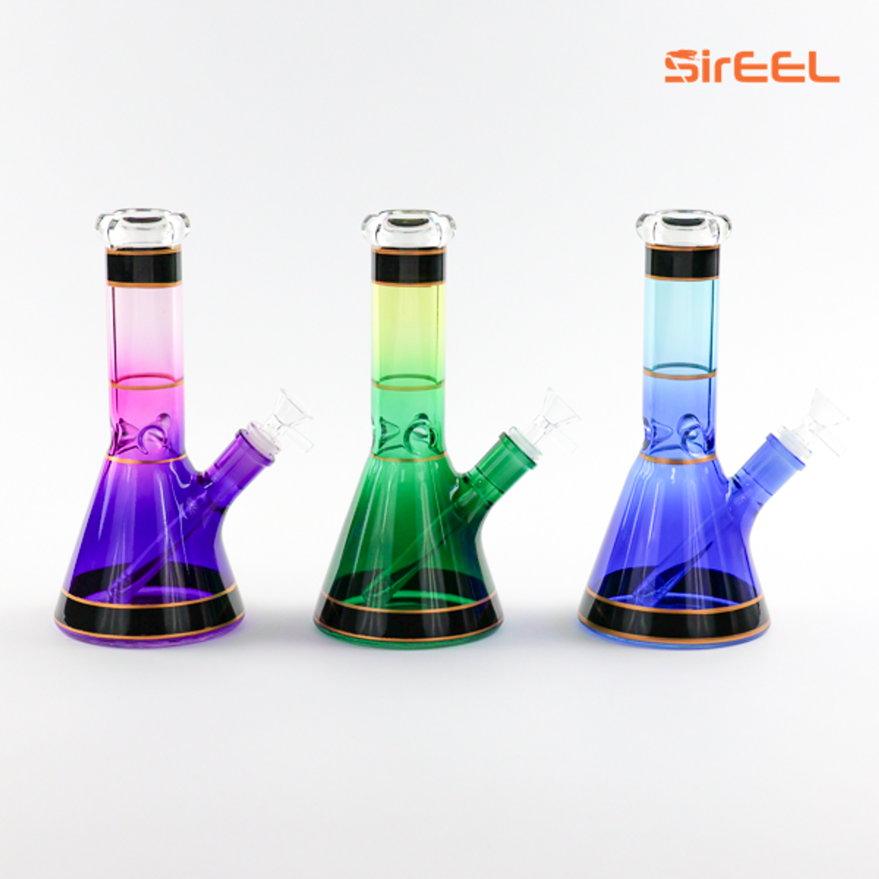 Photograph of product: SirEEL 10" Stained Glass Beaker Bong