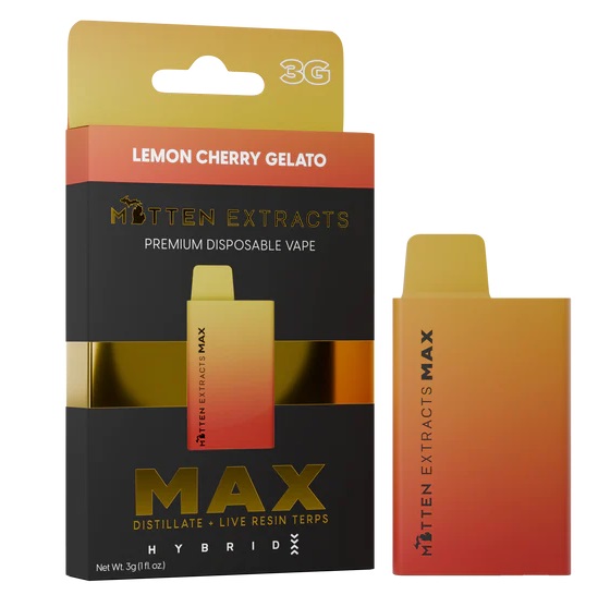 Photograph of product: Mitten Extracts 3g Max Disposable - Lemon Cherry Gelato